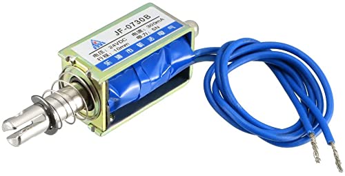XYWHPGV Linear Motion Solenoid Electromagnet,JF-0730B DC 24V 300mA 5N 10mm Stroke Pull Push Type Opening Frame(015ef ed969 2d7ef 7c21d 9ebb7 7fe33