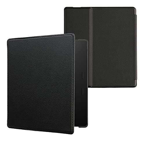 kwmobile Case Compatible with Amazon Kindle Oasis 10. Generation Case - Synthetic Leather e-Reader Cover with Strap - Black