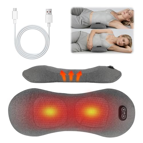 TheraBack 3 in 1 Back Therapy Massagers-Triple Fusion Back Massager Lower Back Massager Neck Massagers with Heat 135 Golden Curvature Sciatica Spine Pain Relief Products (Gray)