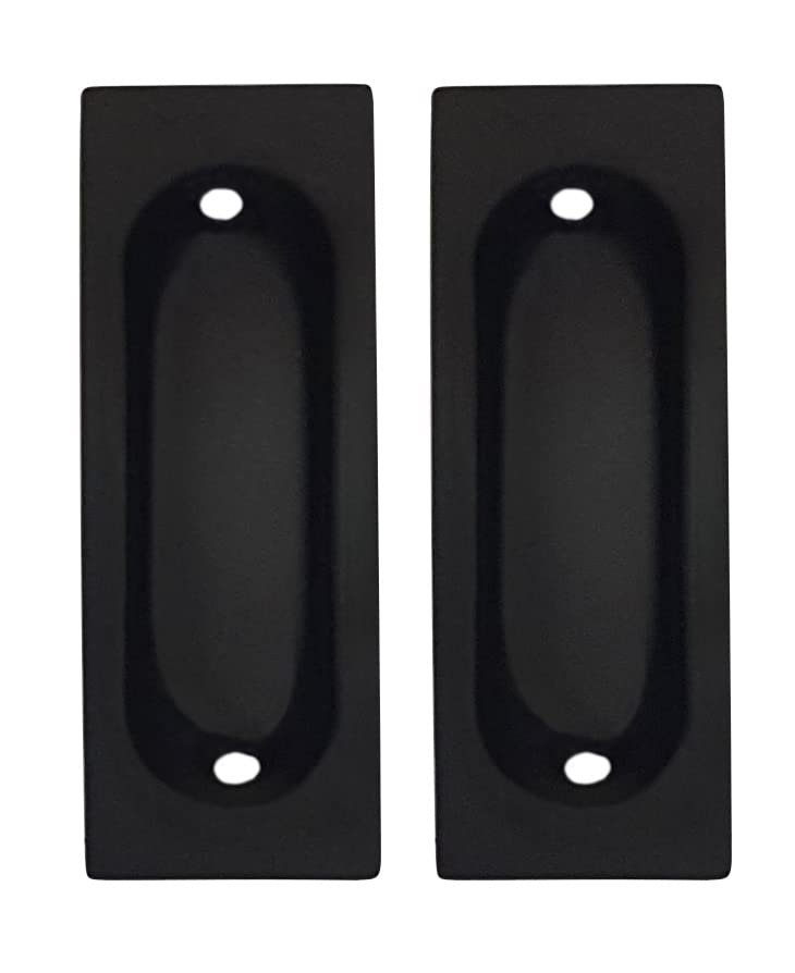 Tirette rectangulaire haut de gamme noir mat, finition minimaliste pour architecture épurée