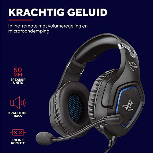 Trust Gaming GXT 488 Forze Gaming Headset - Officially Licensed for PlayStation - Headset met Opvouwbare Microfoon voor PS4 en PS5, In-line Volumeregeling, Zachte Oorkussens, Kabel van 1.2m - Zwart - Afbeelding 3