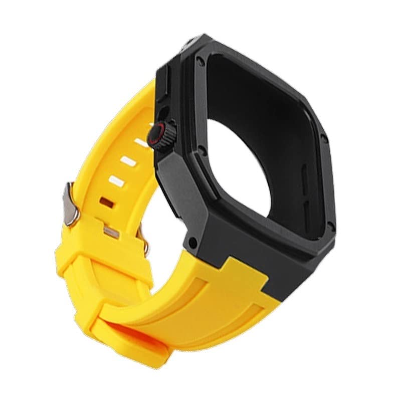 Kit de modification Apple Watch 40mm bracelet caoutchouc boîtier acier inoxydable