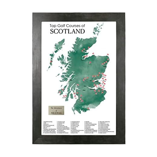 Scotland Golf Courses Push Pin Map