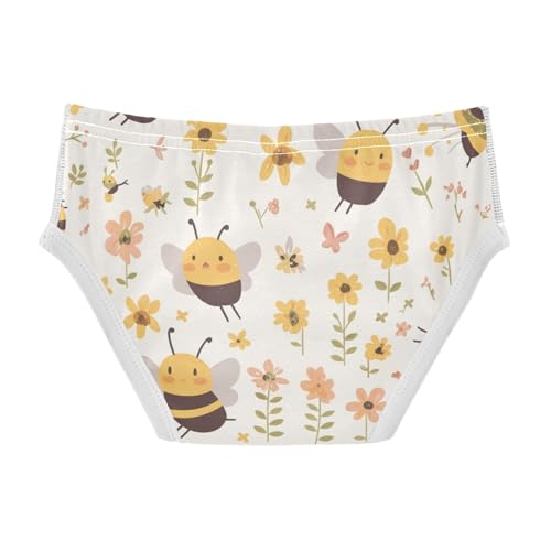 KLL Embroidery Bee Butterfly Flowers Toddler Boys Pure Cotton Underwear Briefs Cute Children Undies2