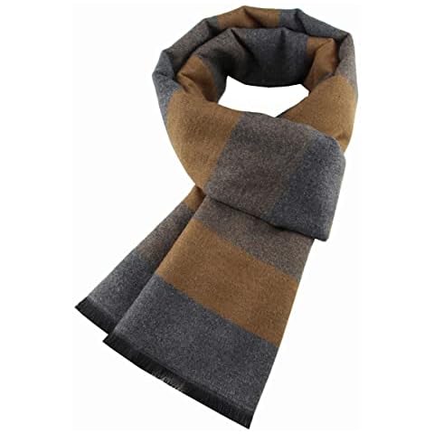 Ueither Men's Soft and Cosy Tartan Check Scarf Long Warm Lightweight Winter Scarf Scarves (180cm x 30cm, Color 23) Cover