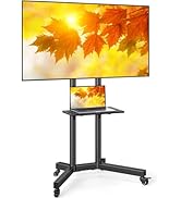 Amazon.co.jp: Rfiver テレビスタンドキャスター付き tvスタンド 二重