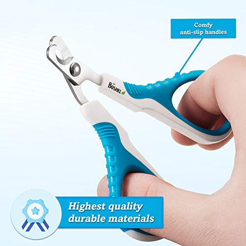 Boshel Cat Nail Clipper – Razor-Sharp, Angled & Safe Cat Nail Trimmers – Comfy Ergonomic Non-Slip Handle Pet Nail Clippers - Cat Claw Trimmers For Small Dogs And Cats - Light Weight Cat Nail Cutter #TOP2