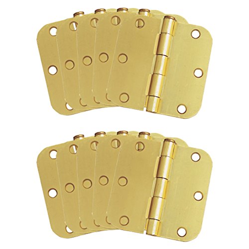 Design House 181404 10-Pack Hinge 3.5", Satin Brass