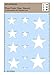 Star Stencil Template, Made of Hard Plastic, Built in Ruler, Great for Flags and Various Craft Projects