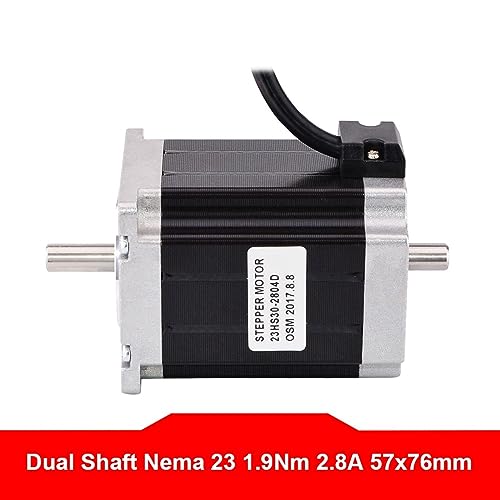 Moteur pas à pas à double arbre 76mm 1.9Nm pour projets d'automatisation CNC
