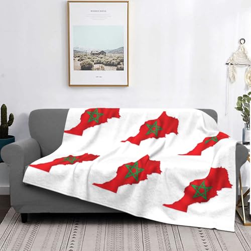 Couverture carte du Maroc en microfibre EdWal contre le linge de lit lourd - 5