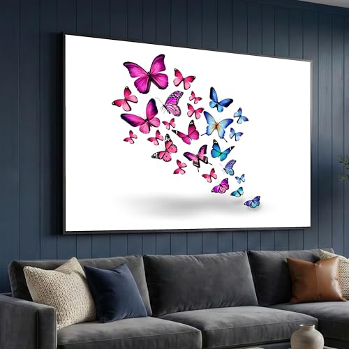 Tableau sur toile papillons pour sublimer la décoration intérieure du salon