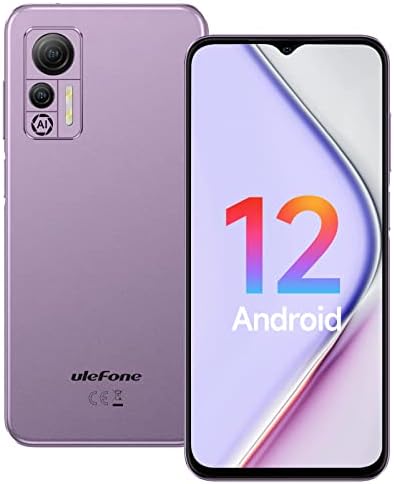 Ulefone Mobile Phones Android 12, Note 14 4G Phone Smartphone SIM Free Unlocked, 64GB ROM 128GB Extension 6.52 Screen 4500mAh Triple Card Slots 13MP Camera Dual SIM Face ID OTG, UK Version - Purple