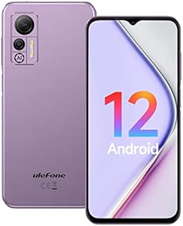 Ulefone Mobile Phones Android 12, Note 14 4G Phone Smartphone SIM Free Unlocked, 64GB ROM 128GB Extension 6.52 Screen 4500mAh Triple Card Slots 13MP Camera Dual SIM Face ID OTG, UK Version - Purple