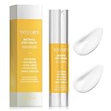 Retinol Eye Cream for Dark Circles - Rapid Under Dark Circles,Wrinkles, Eye Bags, Puffiness Remover for Women and Men, Temporary Firming & Tightening Treatment 0.66 fl oz (Gold)