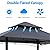 8x5 Grill Gazebo, Outdoor BBQ Grill Patio Canopy with 2 Handy Shelves & LED Lights, Double Roof Barbecue Gazebo Canopy (Gray)
