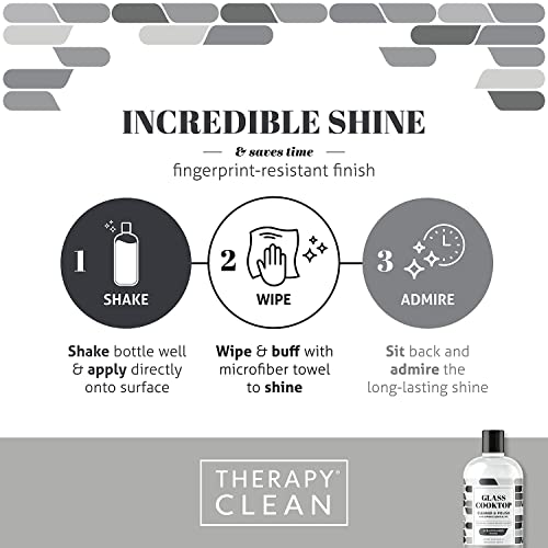 Therapy Glass Stove Top Cleaner Kit - Natural Glass Cooktop Cleaner #TOP4