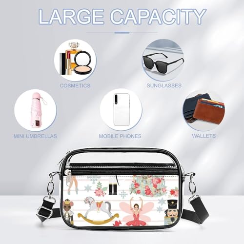 Nutcracker Dream Clear Stadium Bag Mini Crossbody Bag Anti-Theft Side Shoulder Bags Messenger Bag Unisex3