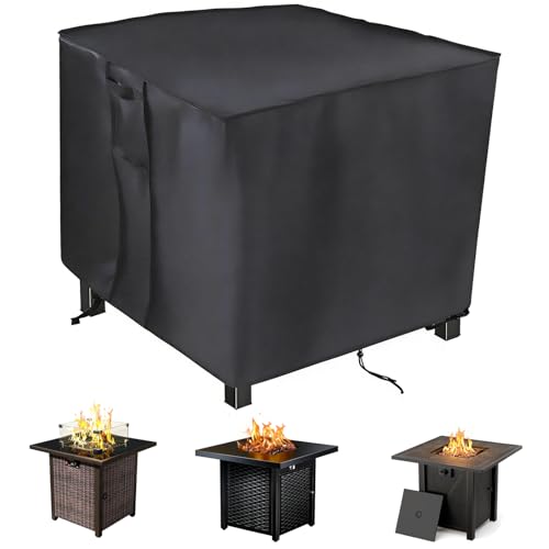 Saking Fire Pit Cover 30 inch Firepit Covers Square Gas Fireplace Fire Pit Table Cover for Propane Fire Pit- 30 X 30 X 25 inch
