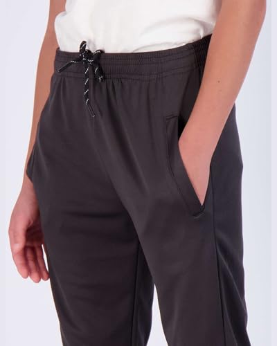 Real Essentials 3 Pack: Boy's Mesh Jogger Sweatpants - Youth Kids Baseball Football Athletic Pants with Pockets3