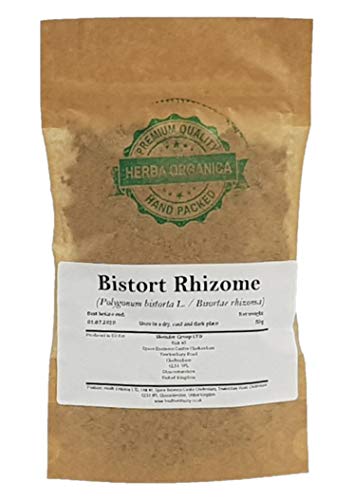 Bistorta Rizoma / Polygonum Bistorta L / Bistort Rhizome # Herba Organica # Bistorta Menor, Sierpe Tendida, Suelda Colorada (50g)