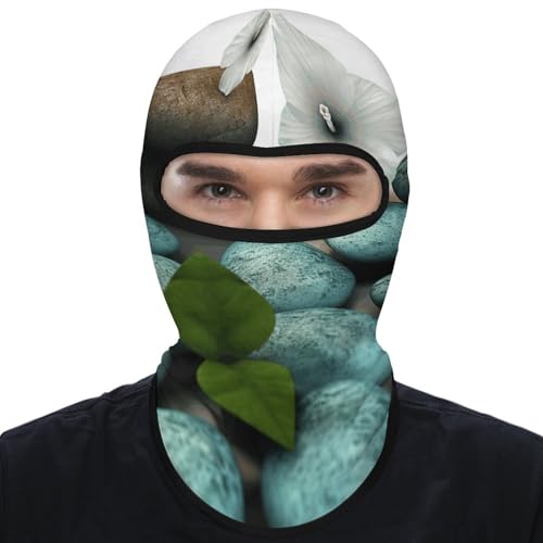 Cobblestone Zen Flowers Balaclava para Hombre y Mujer, Máscara Facial de Protección Solar Transpirable con Cubreboca Integral para Senderismo, Ciclismo, Correr, Conducción miniatura 1