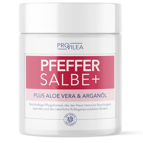 Provilea Pfeffersalbe | Plus Aloe Vera & Arganöl | intensive Feuchtigkeitspflege | 100 ml Inhalt 1x