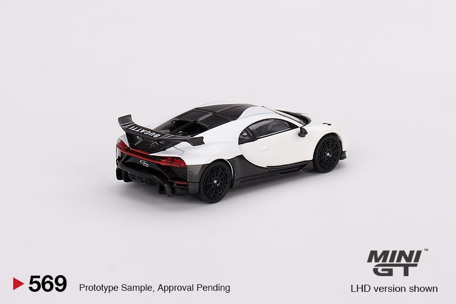 Miniatura 3 de True Scale Miniatures Modelo de coche compatible con Bugatti Chiron Pur Sport Blanco 164 Diecast Model Car MGT00569