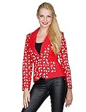 Rubie's 13479-46 Blazer Köln Wappen Damen rot/weiß Größe: 46, Multi-Colored