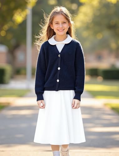 Image of Girl Maxi Skirt Elastic High Waist A-Line Long Skirt Smocked Waistband with Drawstring and Pockets 3-12 Years