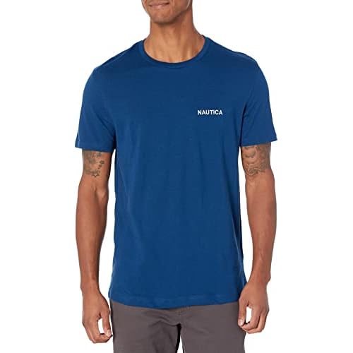 Nautica Men’s Short Sleeve Solid Crew Neck T-Shirt