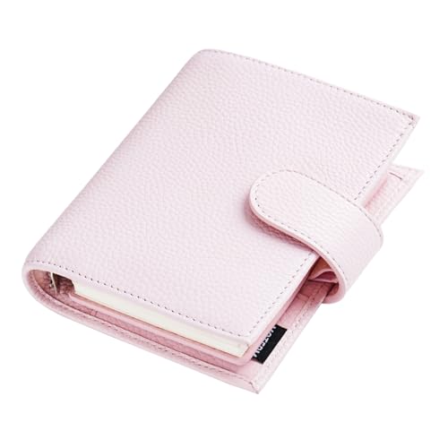 Agenda de poche A5 en cuir véritable Moterm avec anneaux de 19 mm
