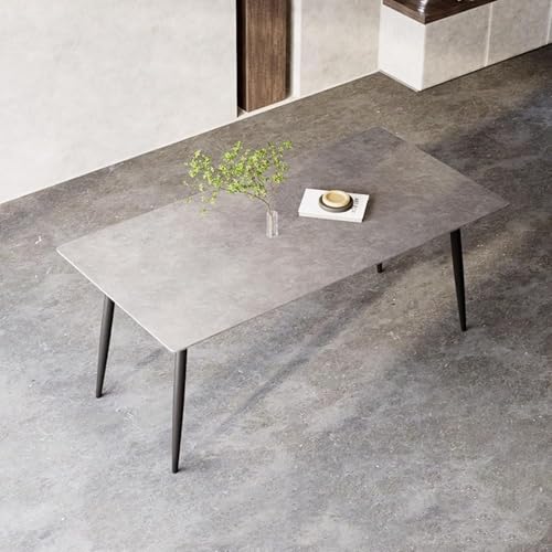 Murongun ダイニングテーブル 4人用 長方形 大理石風【テーブル 幅160cm 単品】耐熱・傷・汚れに強い 簡単清掃 組立簡単 グレー テーブル 天板のみ