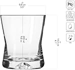 KROSNO X-Line Whiskey Ensemble de lunettes 6 | 12.1 oz (360 ml)-- Des anciens tumblers mode, cristal sans plomb pour Bourbon, Scotch, Cocktails, Eau, Juice.