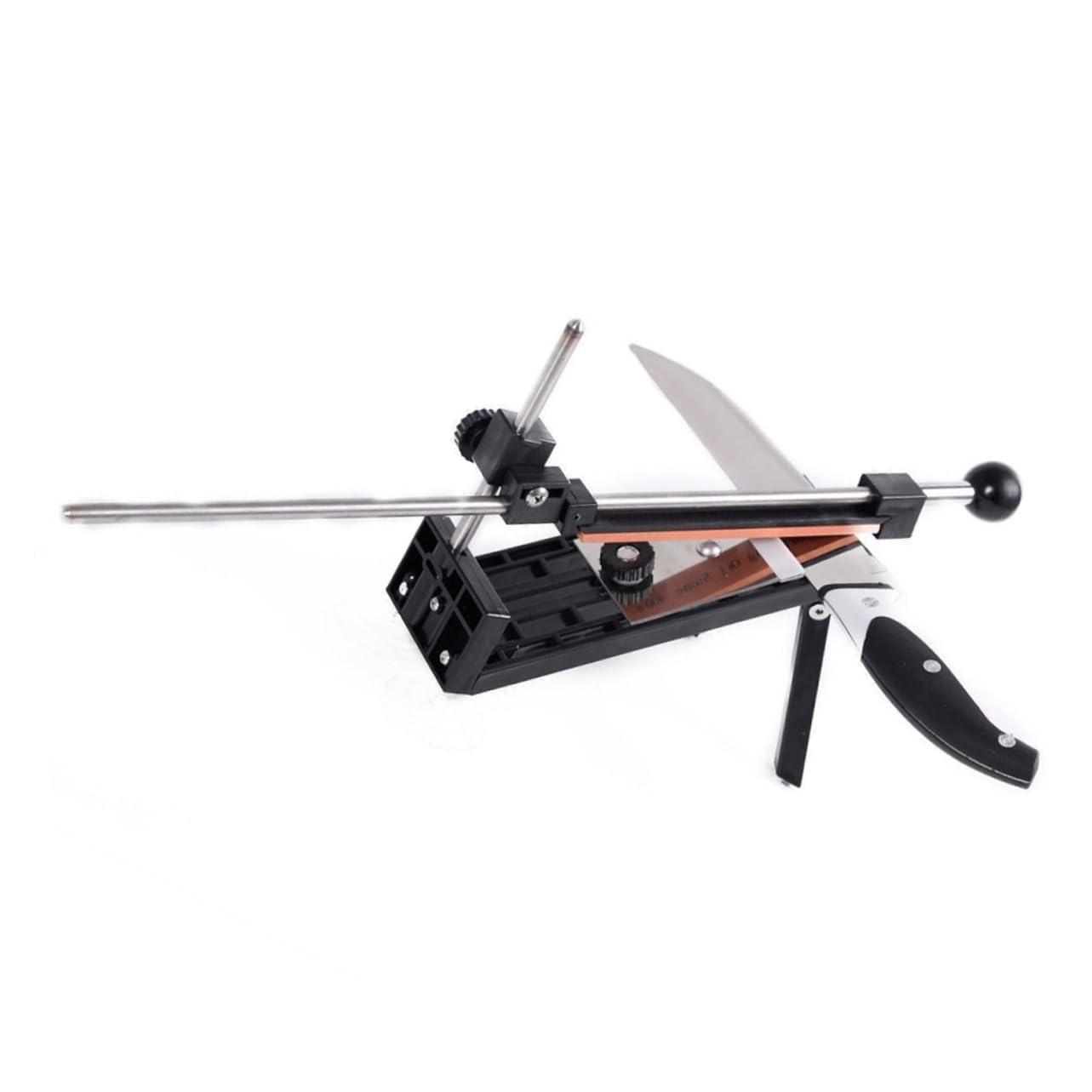 Affilatrice Da Cucina Con Angolo Fisso Temperamatite, Pietre Abrasive 180#-1500# in Acciaio Inox e Plastica Abs, Per Coltelli Di Tutte Le Dimensioni, Facile Da Montare e Pulire