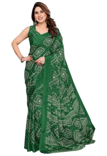 Yashika Women's Crepe Satin Saree with Blouse Piece for Tradition...