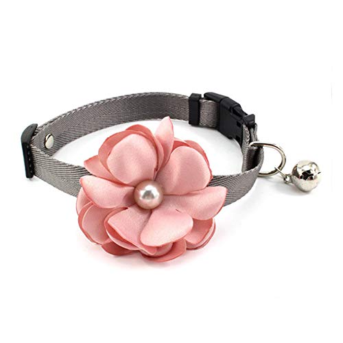 Geranium-Flower-Cat-Dog-Collar-Bow-Tie-Nylon-Puppy-Necklace-with-Pearl-Bell-Chihuahua-Yorkie-Clothes-Costume-Outfits-Accessory-Adjustable-and-Handmade-Pink-Size-XS - Cucciolini Doodles   Geranium-Flower-Cat-Dog-Collar-Bow-Tie-Nylon-Puppy-Necklace-with-Pearl-Bell-Chihuahua-Yorkie-Clothes-Costume-Outfits-Accessory-Adjustable-and-Handmade-Pink-Size-XS