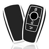 274円お得！[OFF WE GO] キーシェル TPU製 車のキーカバー キーケース 互換メルセデス・ベンツ クラスA B C E G S CLA CLE CLS GLA GLC GLE GLK AMG新型ベンツ クラス互換スマートキーケース,3 ボタン,ブラックシルバー