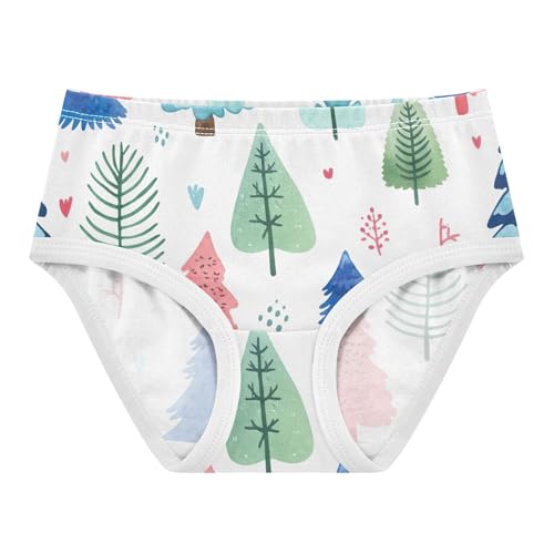 Christmas Trees Winter Toddler Underwear Floral 2t Cotton Girl Panties Cute Pattern Kids Undies Briefs