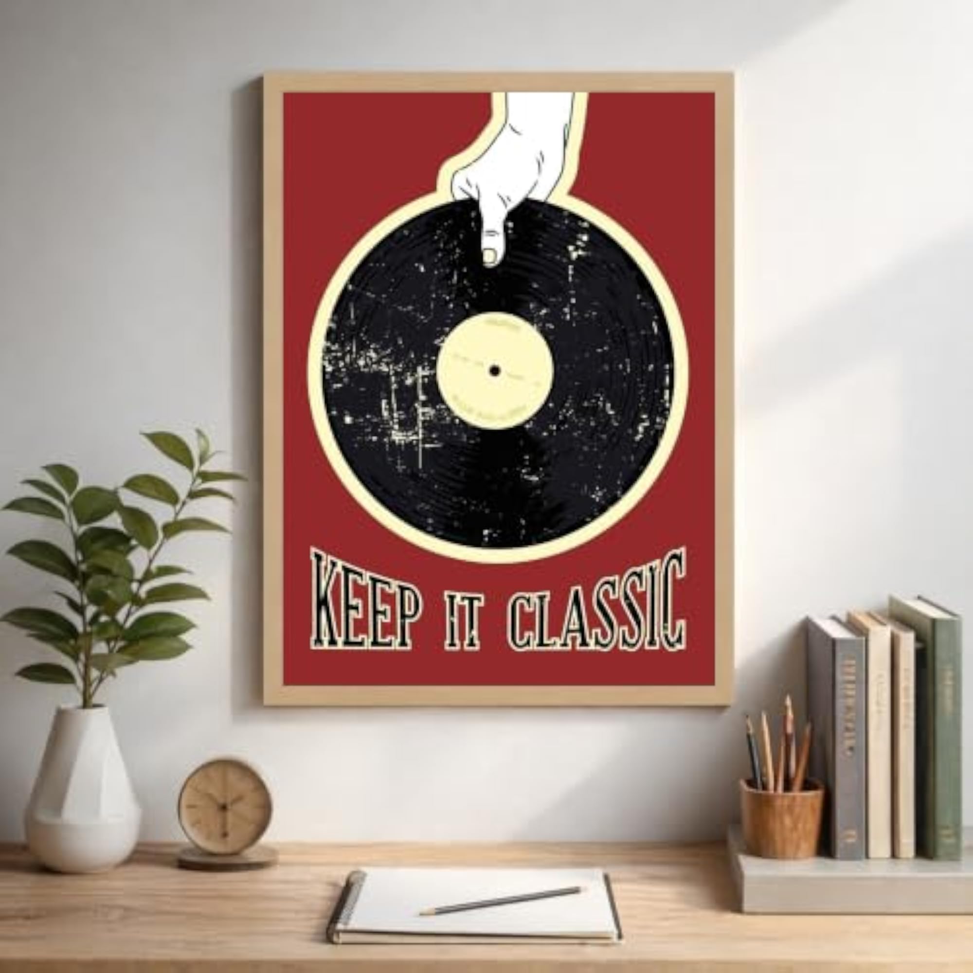 Keep It Classic Vinyl Record Art with Frame
