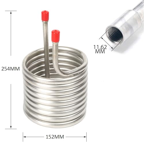 QiiMii Stainless Steel 304 Condensing Coil - 6" x 6" x 10" - 1/4" FNPT by QiiMii - Image 2