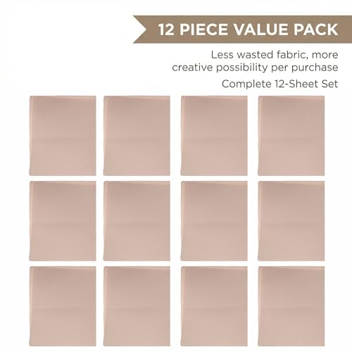 Image of Essentials By Leisure Arts Aida Cloth 18 Count, 15 inchx18 inch, Taupe Cotton Cross Stitch Fabric, 12 pc, Even-Weave Mesh for Embroidery, Needlepoint & Needlework Projects