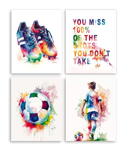 Image of Frimeeme Graffiti Soccer Canvas Wall Art, 8x10 In, Unframed