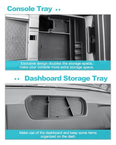 Image of CDEFG 2PCS for 2022 2023 2024 Nissan Frontier Center Console Organizer 2022-2024 Nissan Frontier Truck Dash Organizer Dash Storage Box 2022-2024 Frontier Truck Accessories(Not for 2025)