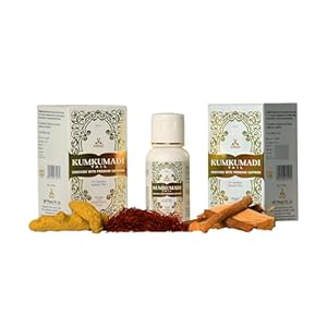 Ayurveda’s Natural Kumkumadi Oil with Premium Saffron Herbal Made for Face & Skin 25ml – Early age wrintkles | Black spots | Pimples | Dull Skin | Uneven skin tone