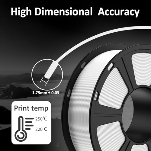 Image of Geeetech PETG Filament 1.75mm, 2kg (4.4lbs) / 2 Pack Upgraded High-Toughness 3D Printer Filament - ±0.02mm Accuracy, Neatly Wound Durable, Non-Clogging & Non-Stringing, Fits Most FDM Printers (White)
