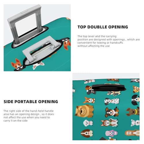 Travel Luggage Cover Protector - Cartoon Dogs Washable Suitcase Covers For 18-32 Inch Luggage3