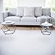 Vida Designs Brooklyn Runde Couchtische, 2er Set Beistelltische, moderner Stahlrahmen, Nesting Wohnzimmermöbel (Grau)