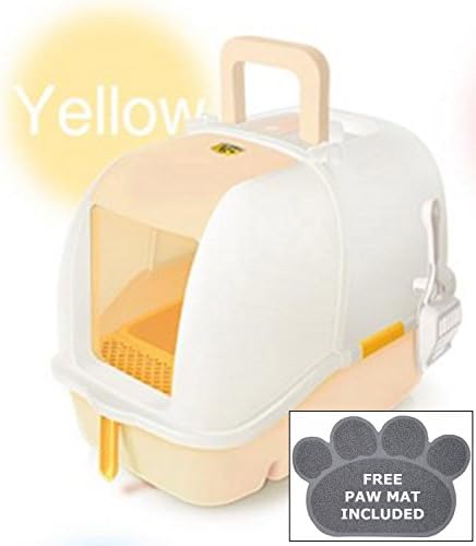 CatIdea Luxury Sifting Hooded Cat Litter Box. CL1 (Yellow)