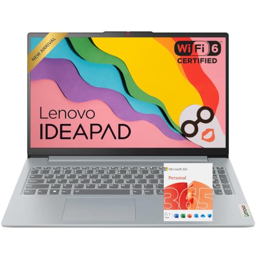 Image of Lenovo IdeaPad Slim 3i • 15.6 inch FHD Laptop with Microsoft Office 365 • Intel 4 Cores • 128GB SSD • DDR5 • Military-Grade • Quick Setup, Lightweight • Win 11